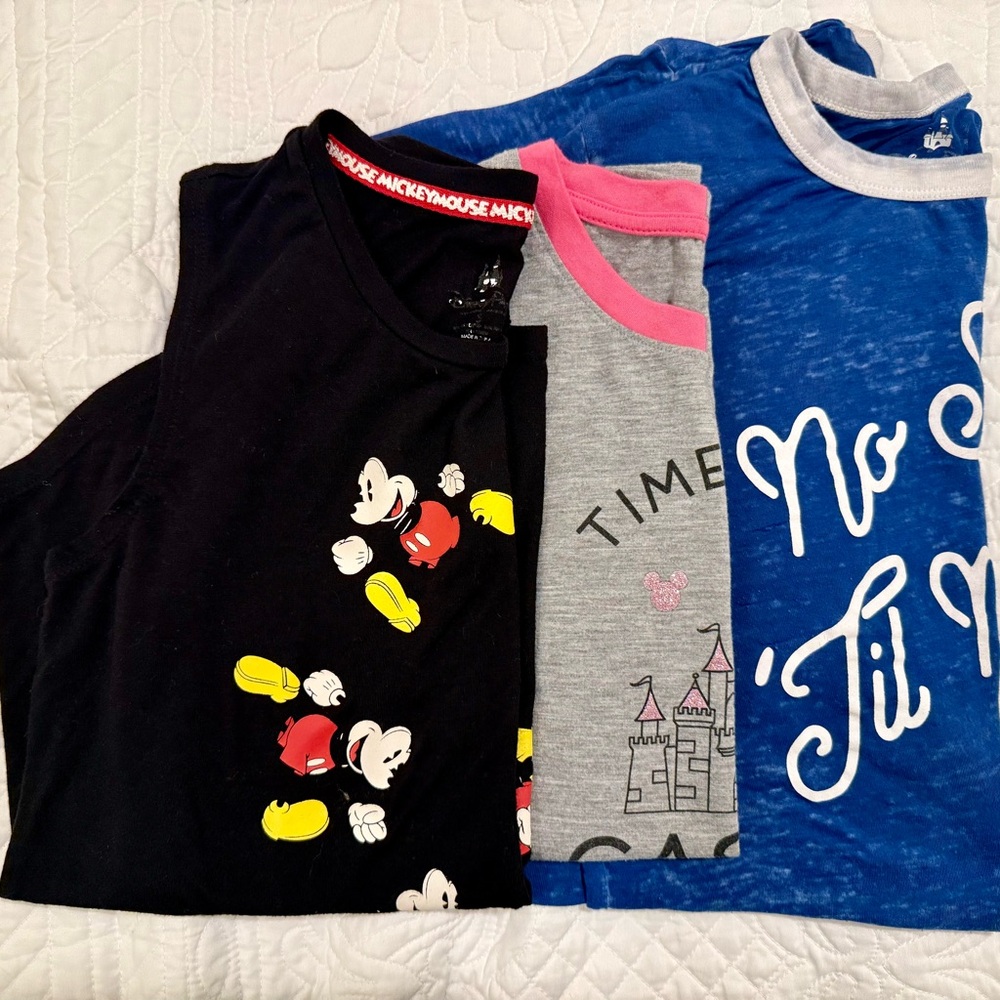 Disney Tops Bundle- Black, Gray, and Blue